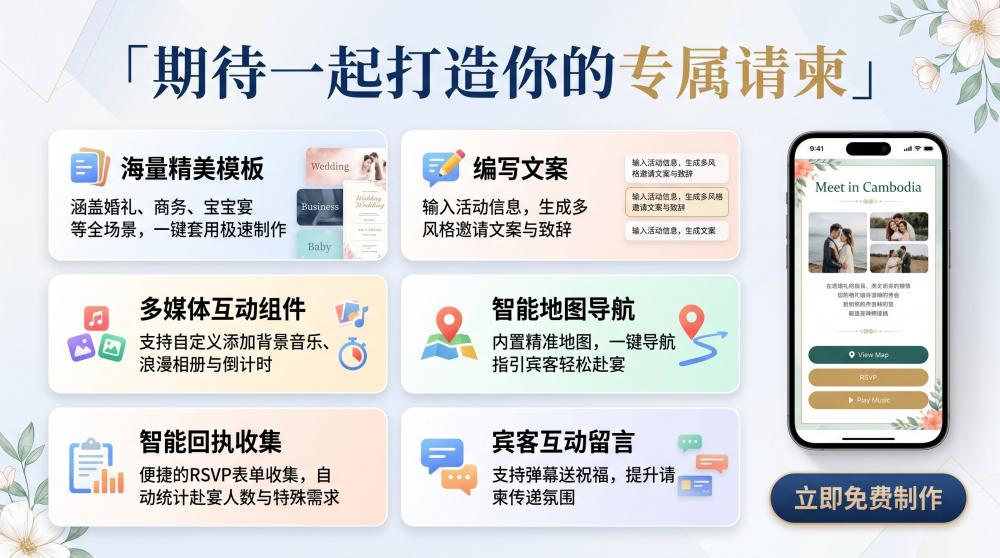 寿辰宴请电子邀请函攻略✨ 庄重福寿款免费生成，小白也能5分钟上手